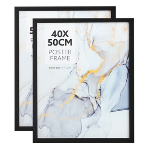 Cooper & Co 40 x 50 cm Poster Frames 2 Pack Black 40 x 50 cm