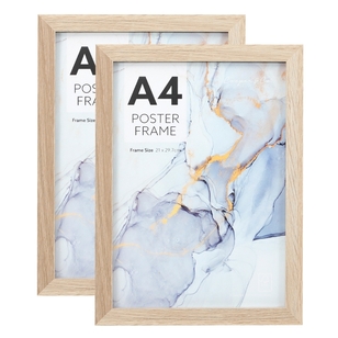 Cooper & Co A4 Poster Frames 2 Pack Oak A4