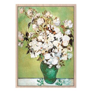 Impact Posters Vincent van Gogh Vase Avec Roses Framed Print Multicoloured 40 x 60 cm