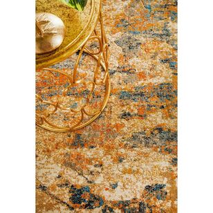Rug Culture Dreamscape 860 Rust Hall Runner Cream