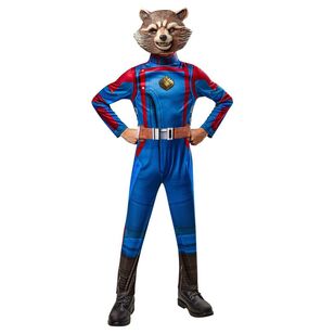 Rocket Raccoon Guardians of the Galaxy 3 Deluxe Kids Costume Multicoloured