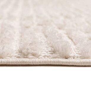 Loopsie Monetta Diamond Round Rug Cream