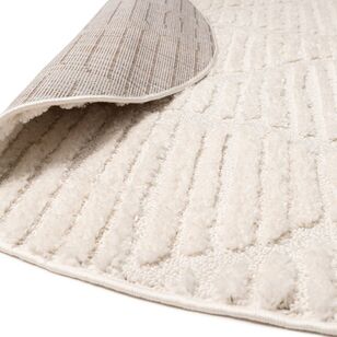 Loopsie Monetta Diamond Round Rug Cream