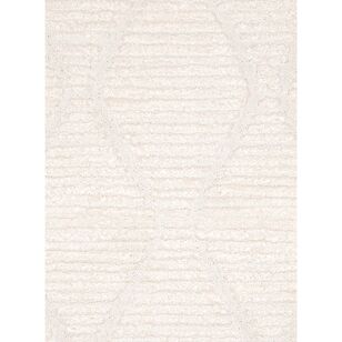 Loopsie Monetta Diamond Round Rug Cream