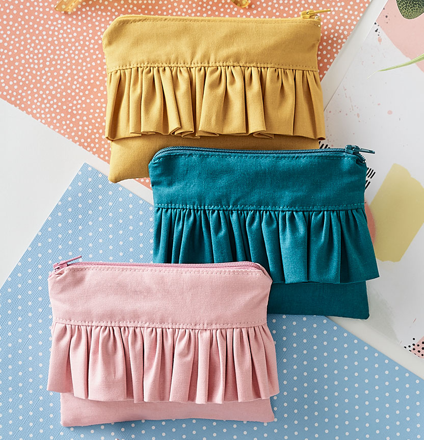 Ruffle Zip Pouch Project
