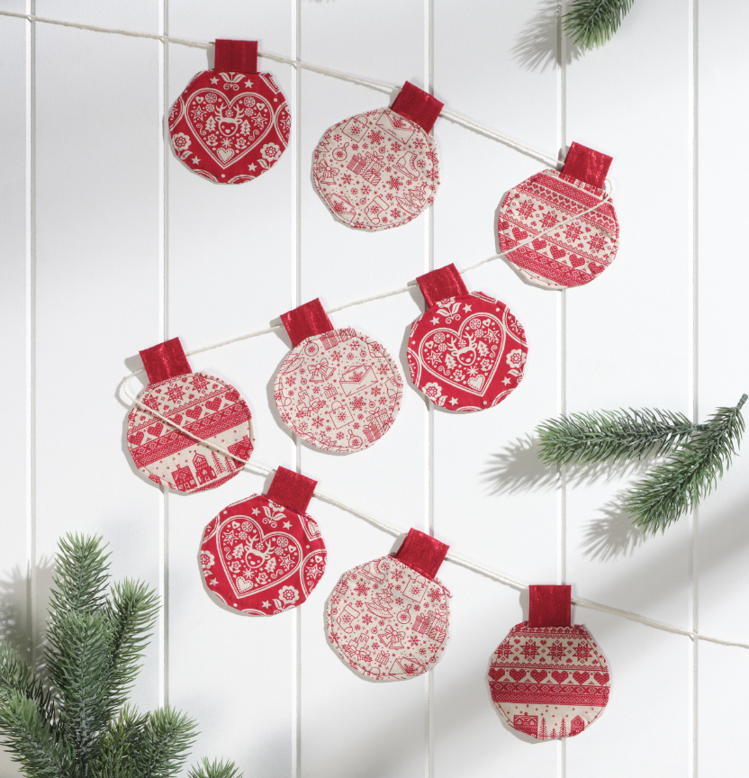 Scandi Christmas Bauble Bunting Project