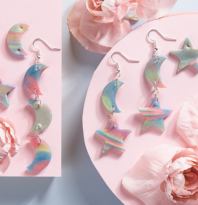 Sculpey Iridescent Earrings Project