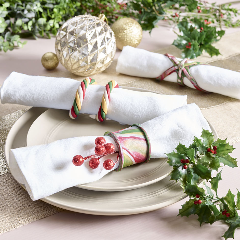 Sculpey Napkin Rings Project
