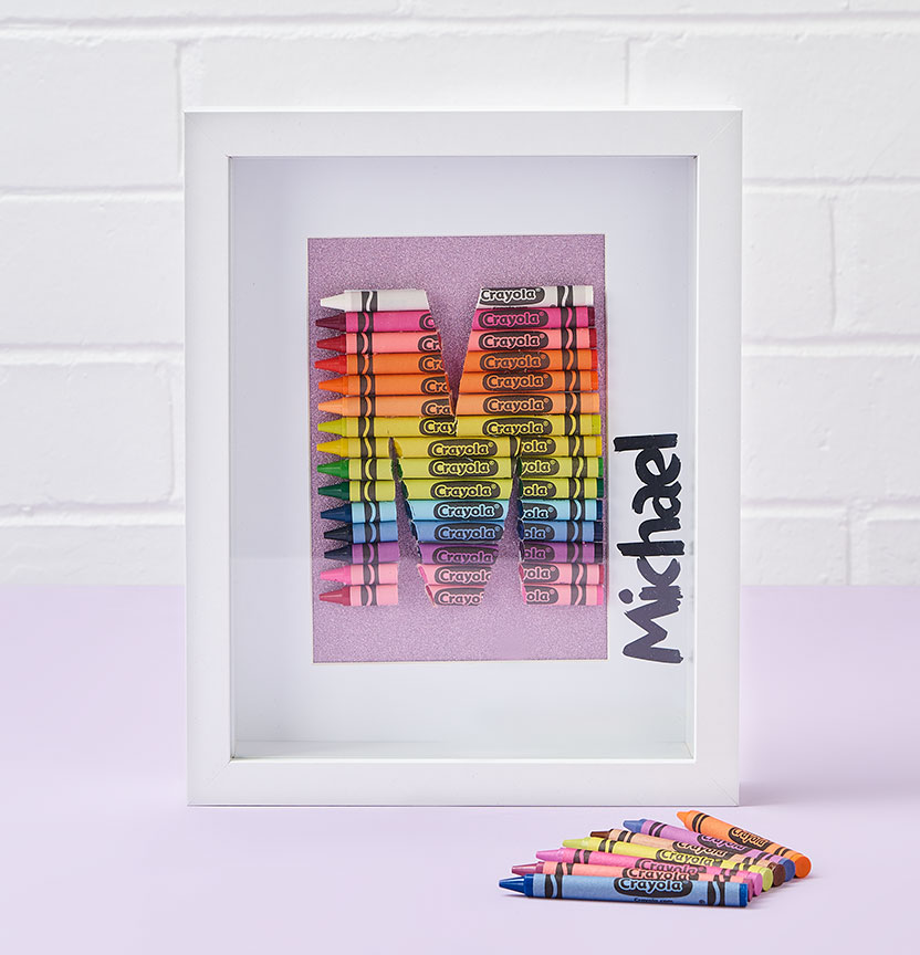Shadow Box Crayon Letter Project