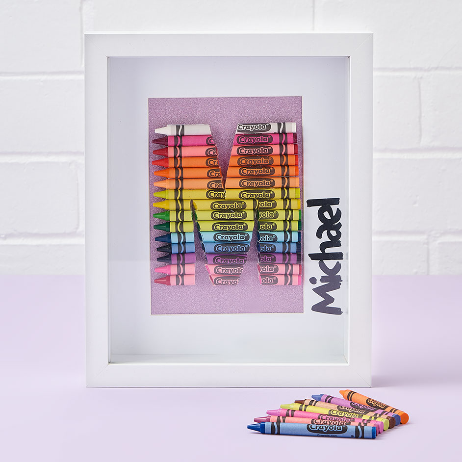 Shadow Box Crayon Letter Project