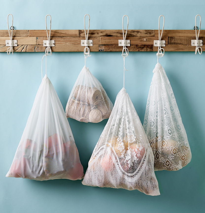Sheer Curtain Reusable Produce Bags Project