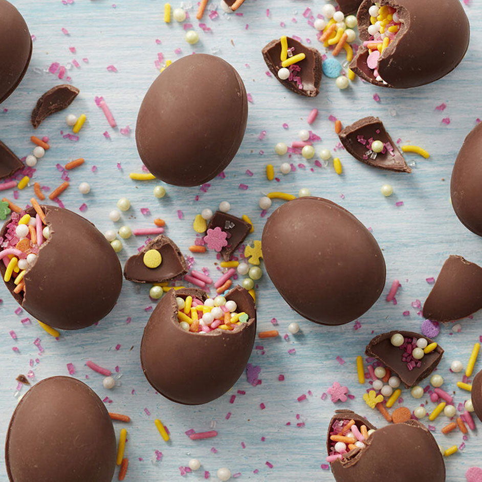 Sprinkle Filled Chocolate Easter Eggs Project