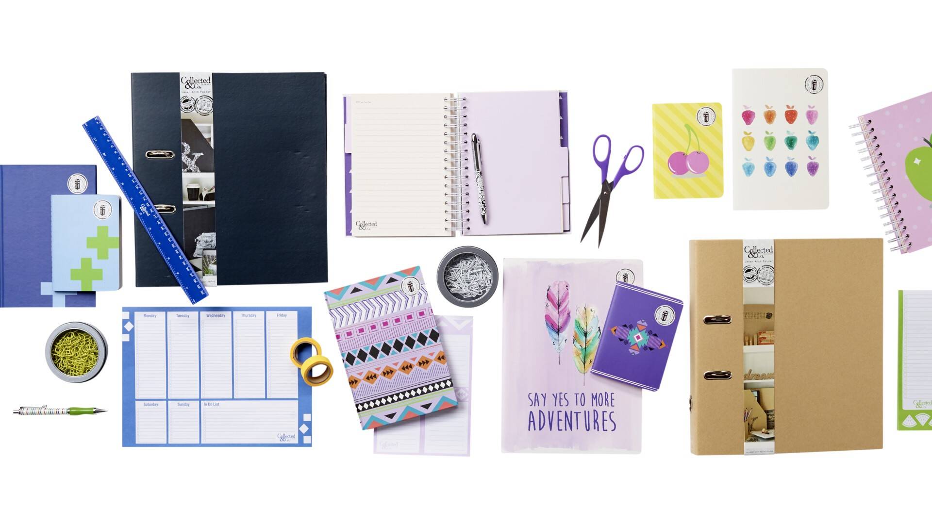 Have fun mixing and matching your notebooks, planners and stationery.