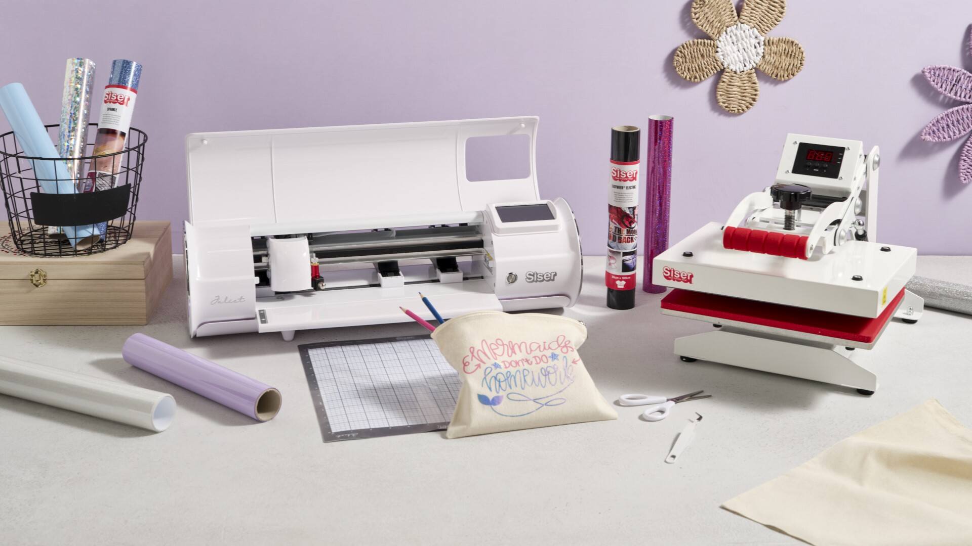Customise your items with a cutting and heat press machine!