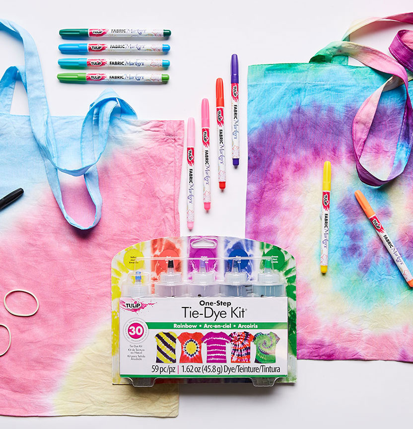 Tie Dyed Library Bags Project
