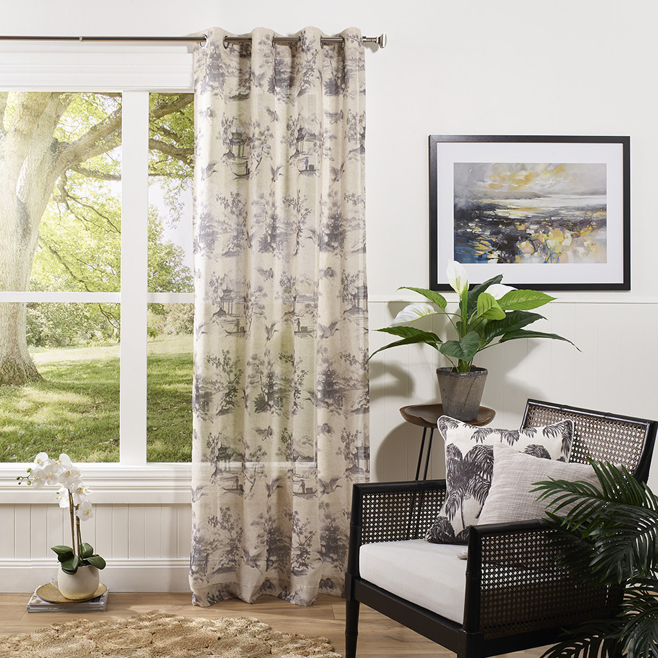 Toile Sheer Black Eyelet Curtain Project