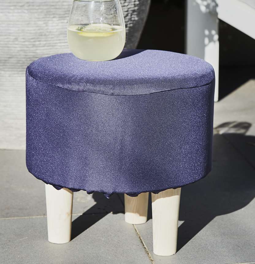 Upholstered Outdoor Stool Cover Project