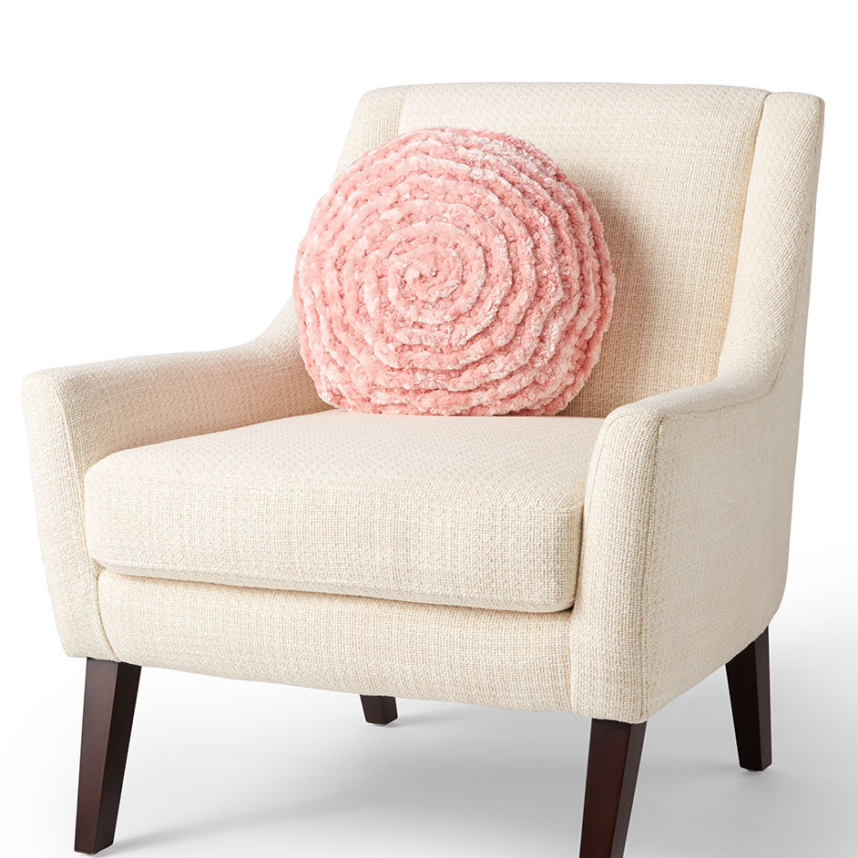 Velvet Plus Crochet Corkscrew Cushion Project