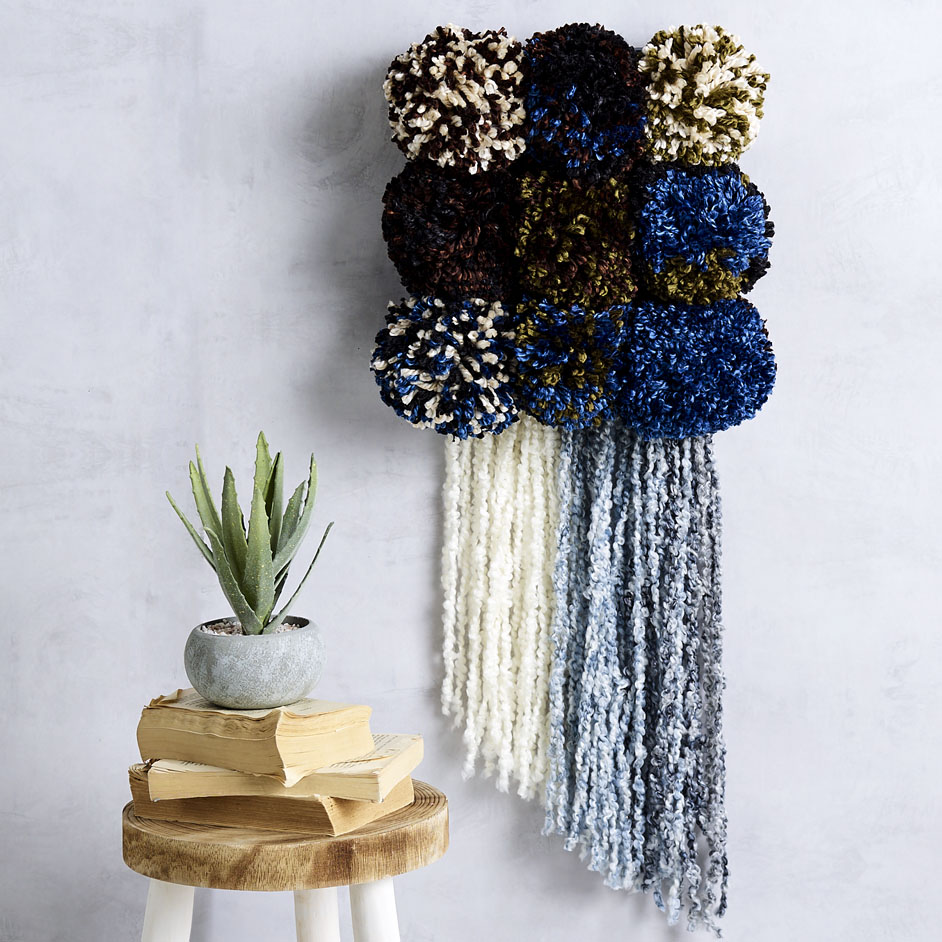 Wool Ease Thick & Quick Pom Pom Wall Hanging Project