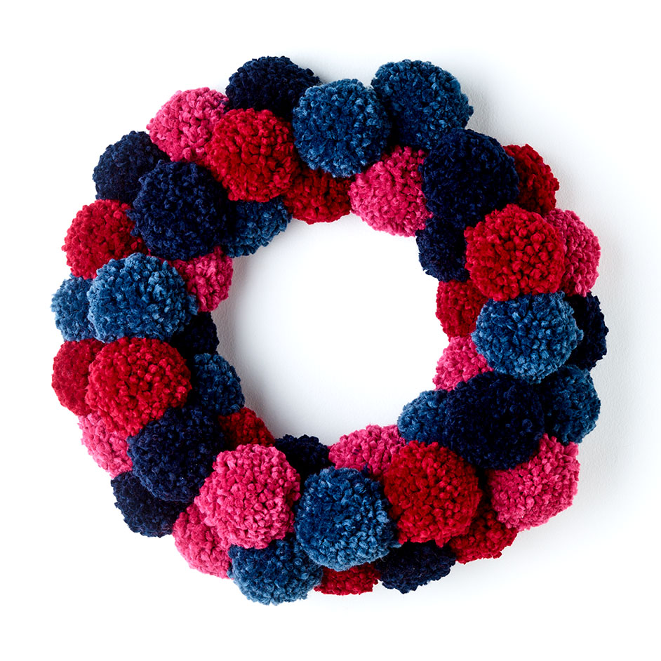 Wool Ease Thick & Quick Pom Pom Wreath Project