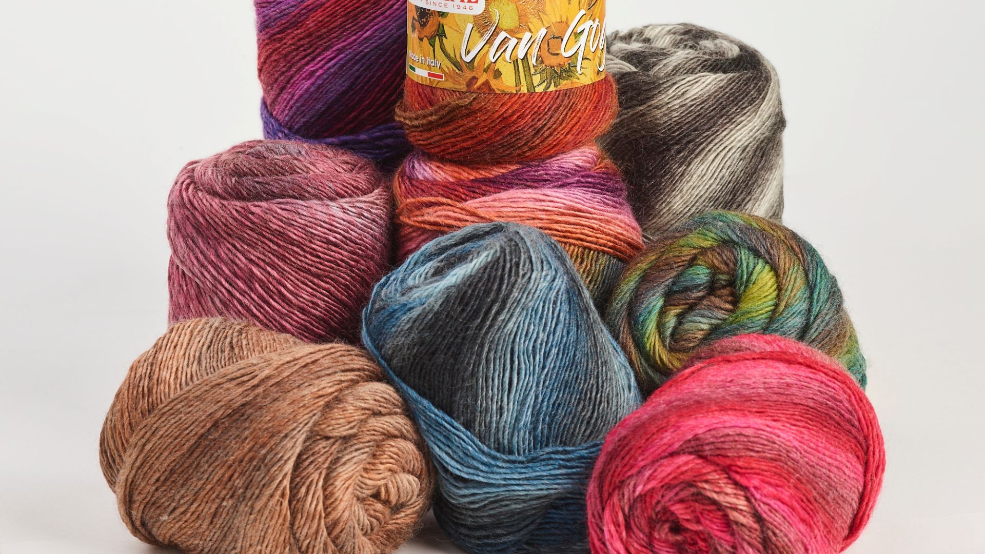Lion Brand Van Gogh gradient and variegated wool yarn