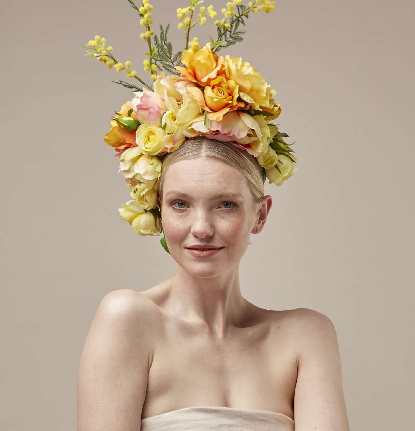 Yellow Floral Headpiece Project